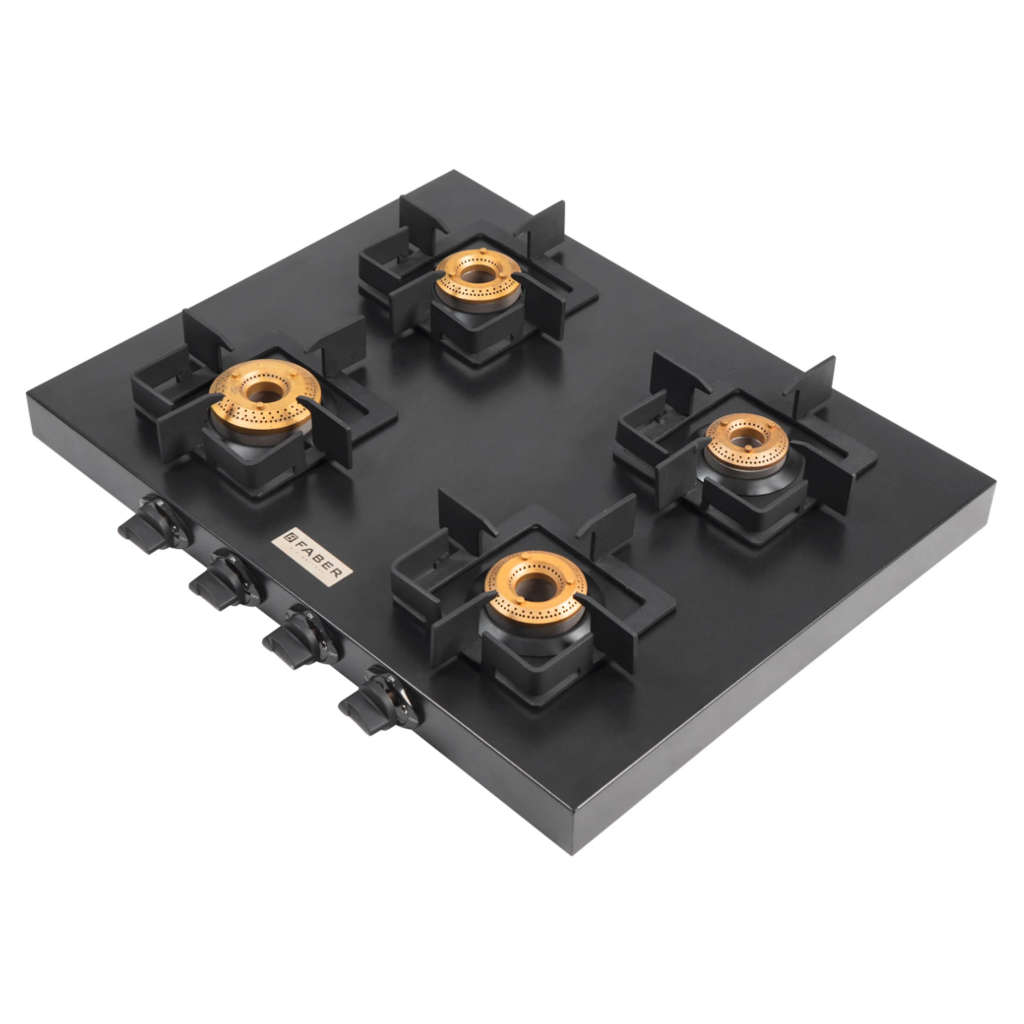 Faber Hob Roma BK CI Cooktop 4 Brass Burner