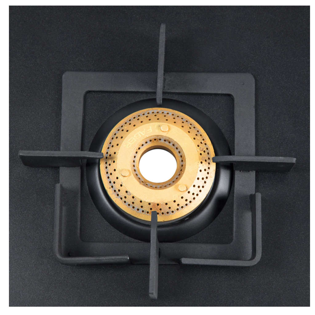 Faber Hob Roma BK CI Cooktop 4 Brass Burner