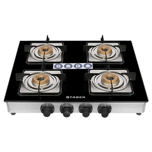 Faber Supreme Plus C Gas Stove 4 Brass Burner 