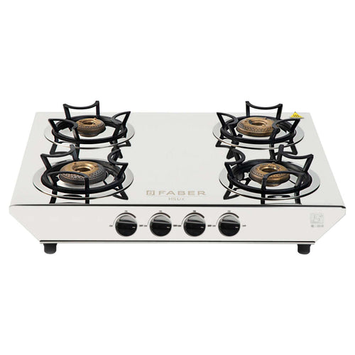 Faber Hilux Max Stainless Steel Cooktop 4 Brass Burner 