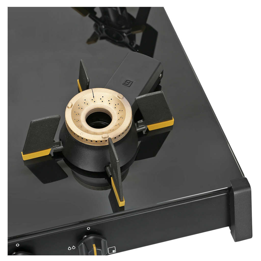 Faber Hob Genius 704 BK Cooktop 4 Brass Burner