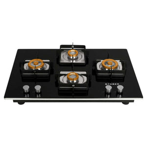 Faber HTG 754 CRS EBR CI Glass Top Gas Stove 4 Burner 