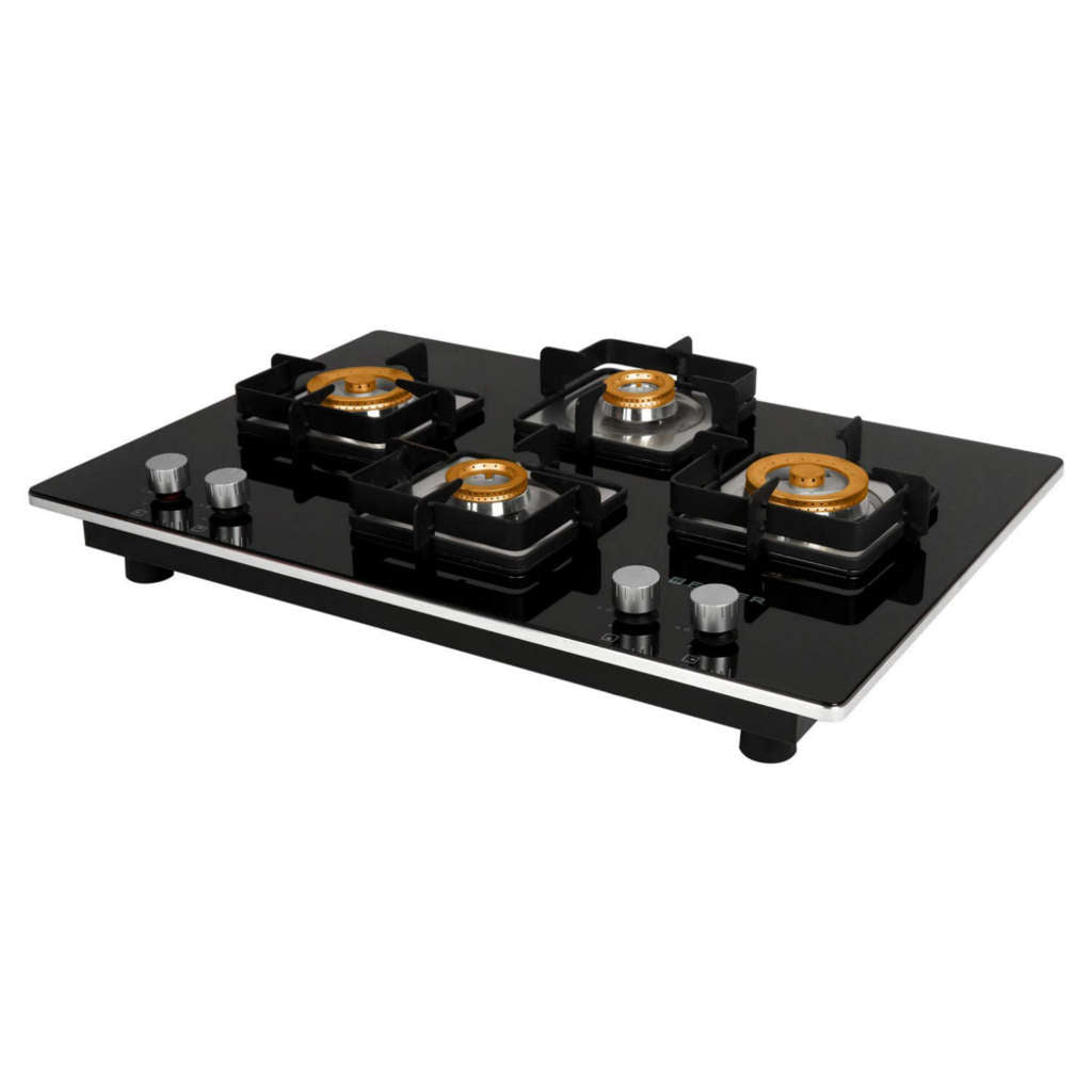 Faber HTG 754 CRS EBR CI Glass Top Gas Stove 4 Burner