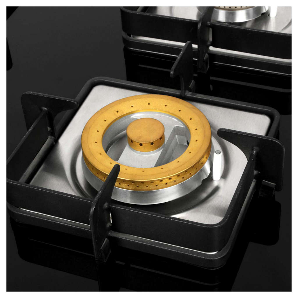 Faber HTG 905 CRS EBR CI Glass Top Gas Stove 5 Brass Burner