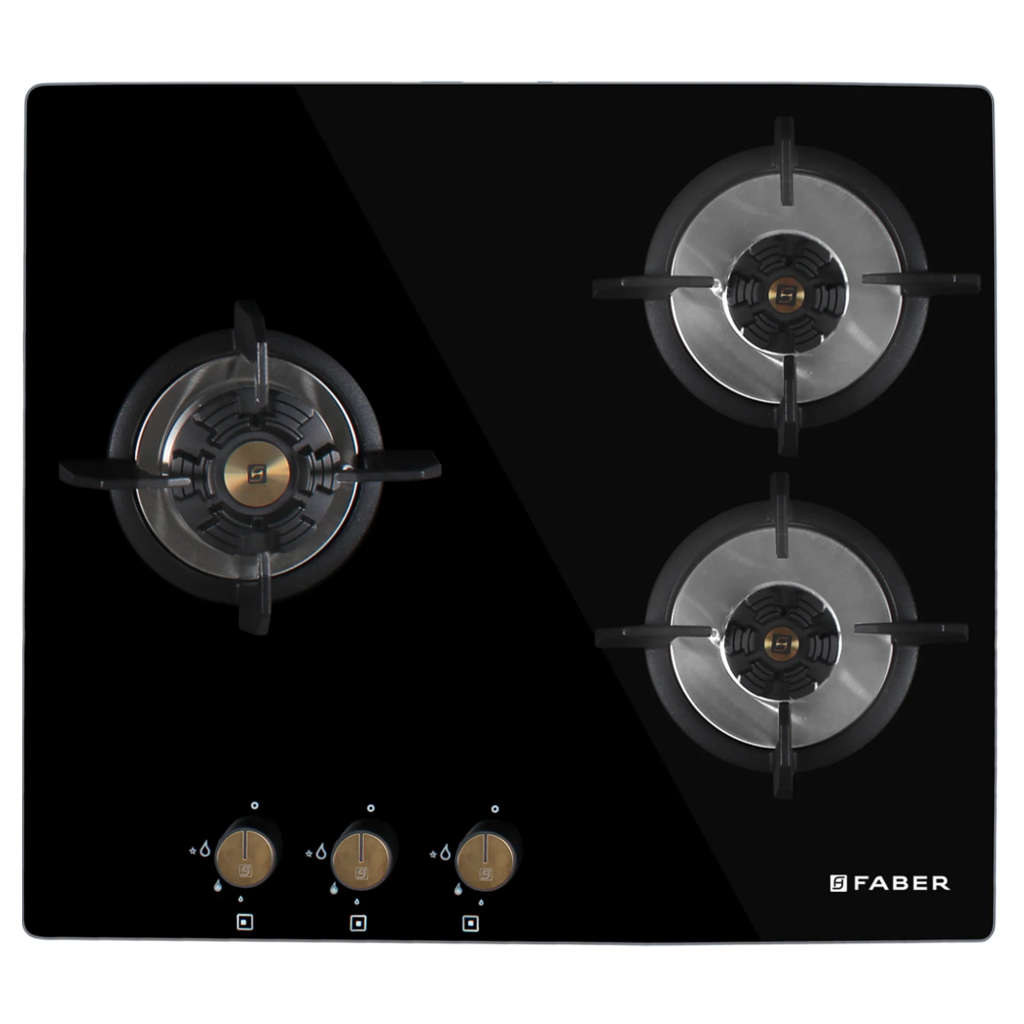 Faber Hob Maxus Cooktop 3 Brass Burner HT603 CRS BR CI AI