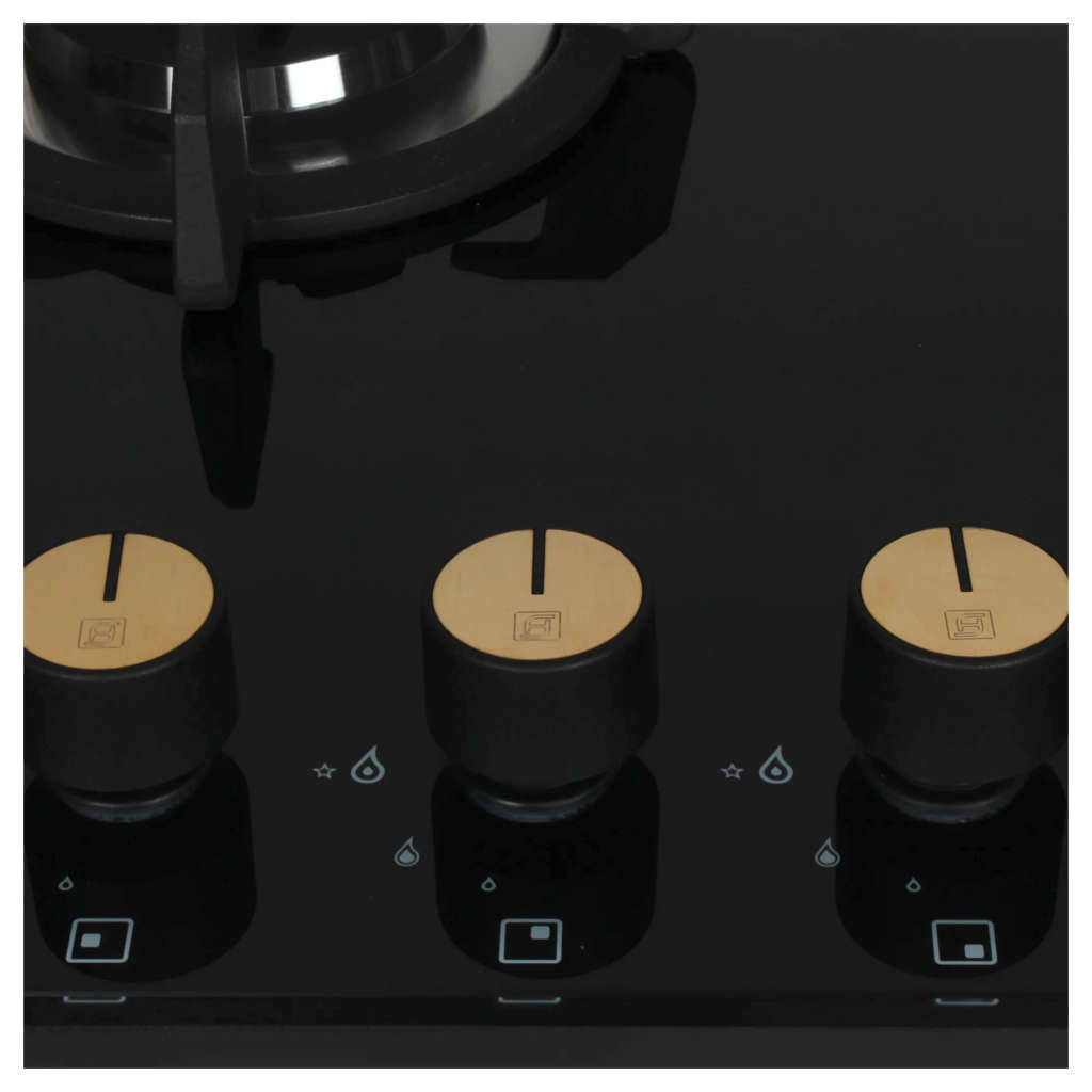 Faber Hob Maxus Cooktop 3 Brass Burner HT603 CRS BR CI AI