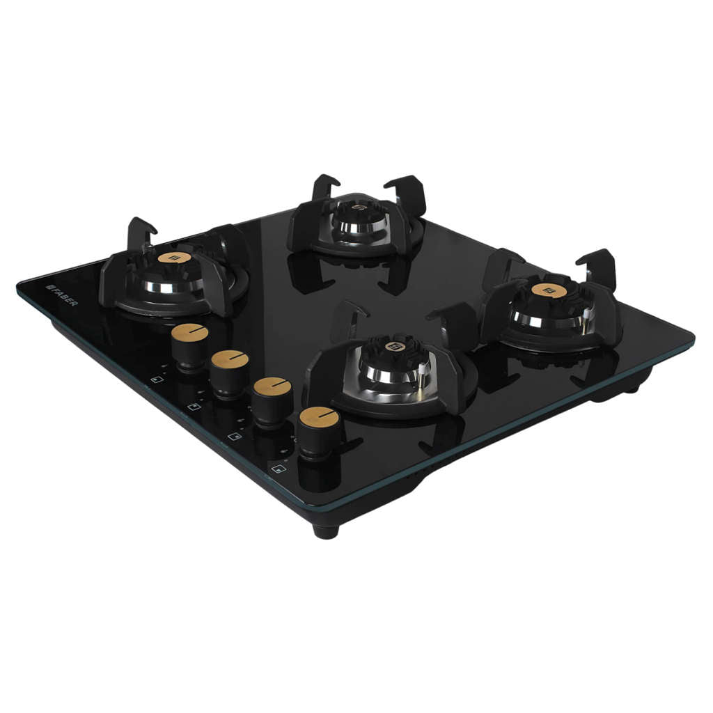 Faber Hob Maxus Cooktop 4 Brass Burner HT604 CRS BR CI AI