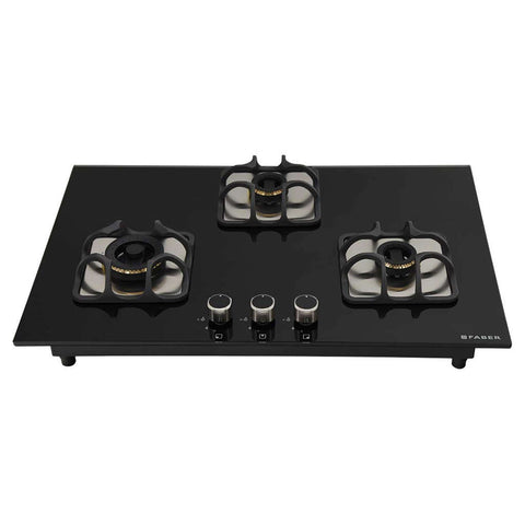 Faber Hob Imperia Cooktop 3 Brass Burner 783 BRB CI BK 