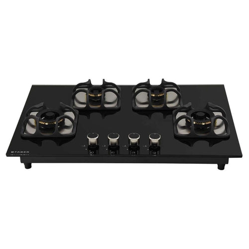 Faber Hob Imperia Cooktop 4 Brass Burner 784 BRB CI BK 