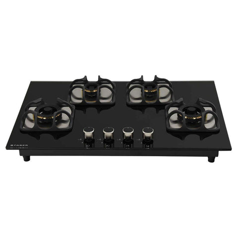 Faber Hob Imperia Plus Cooktop 4 Brass Burner 784 BRB CI BK 