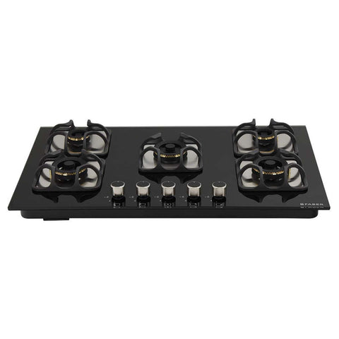 Faber Hob Imperia Cooktop 5 Brass Burner 905 BRB CI BK 