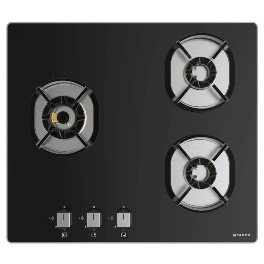 Faber Hob Nexus Cooktop 3 Brass Burner IND HT603 CRS BR CI AI