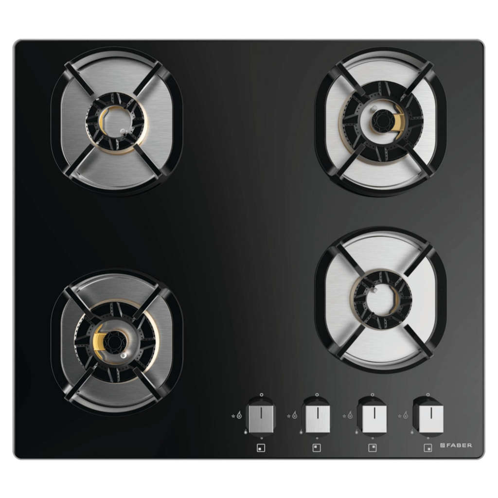 Faber Hob Nexus Cooktop 4 Brass Burner IND HT604 CRS BR CI AI