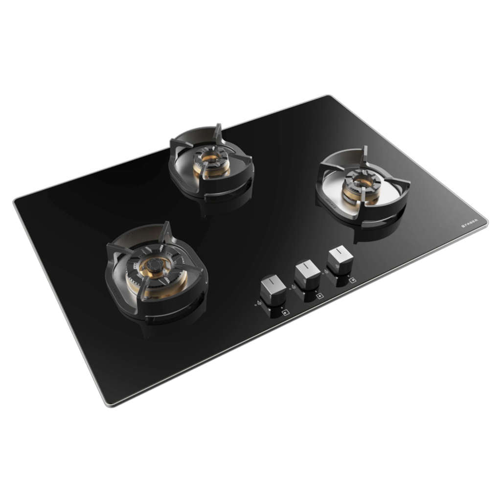 Faber Hob Nexus Star Cooktop 3 Brass Burner IND HT783 FFD CRS BR CI