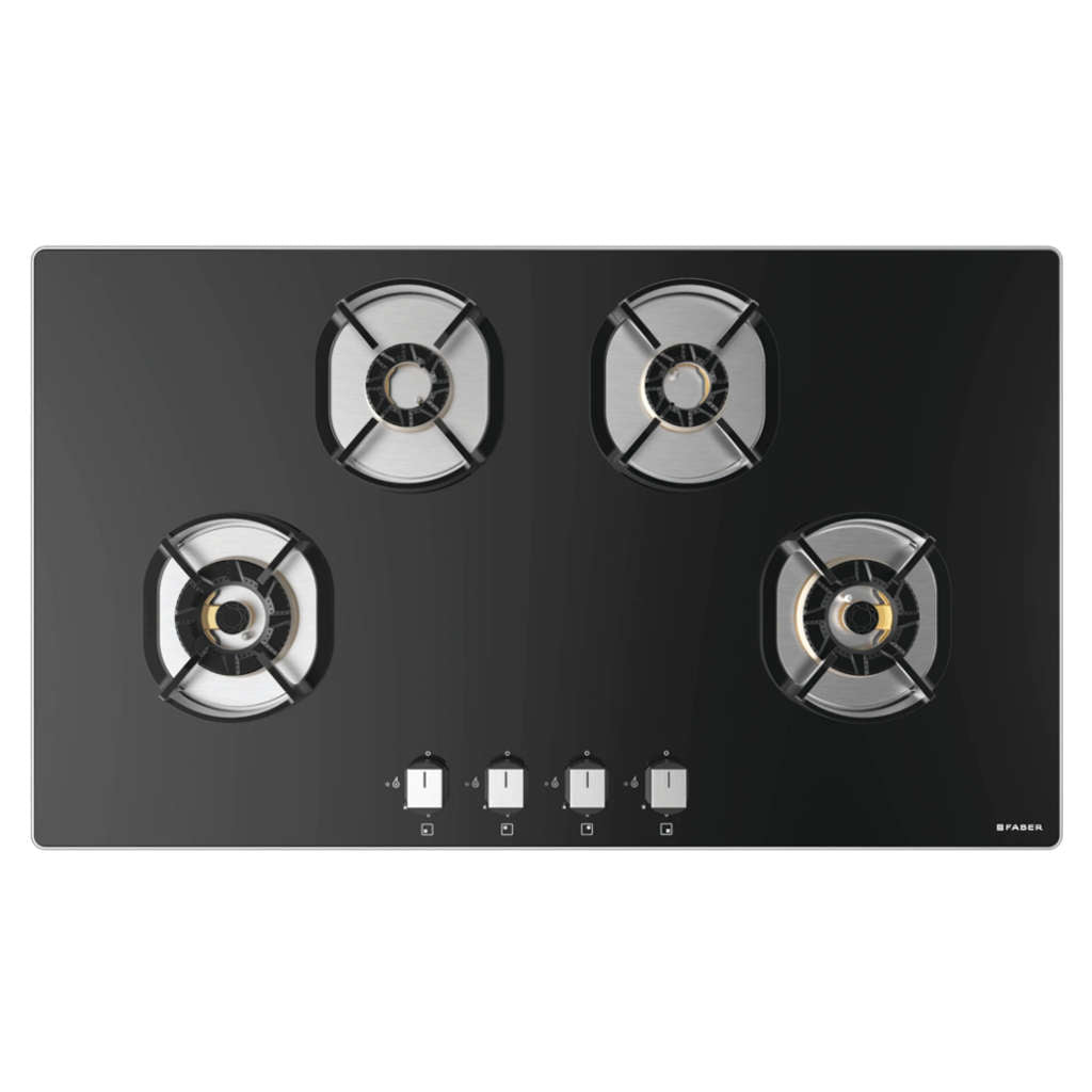 Faber Hob Nexus Star Cooktop 4 Brass Burner IND HT904 FFD CRS BR CI