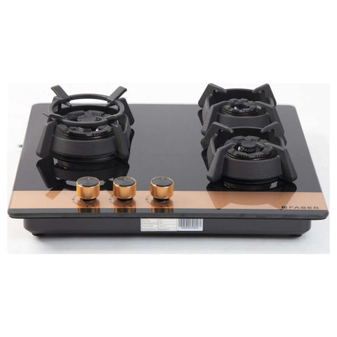 Faber Hob Utopia Pro Cooktop 3 Brass Burner HT 603 BR CI 