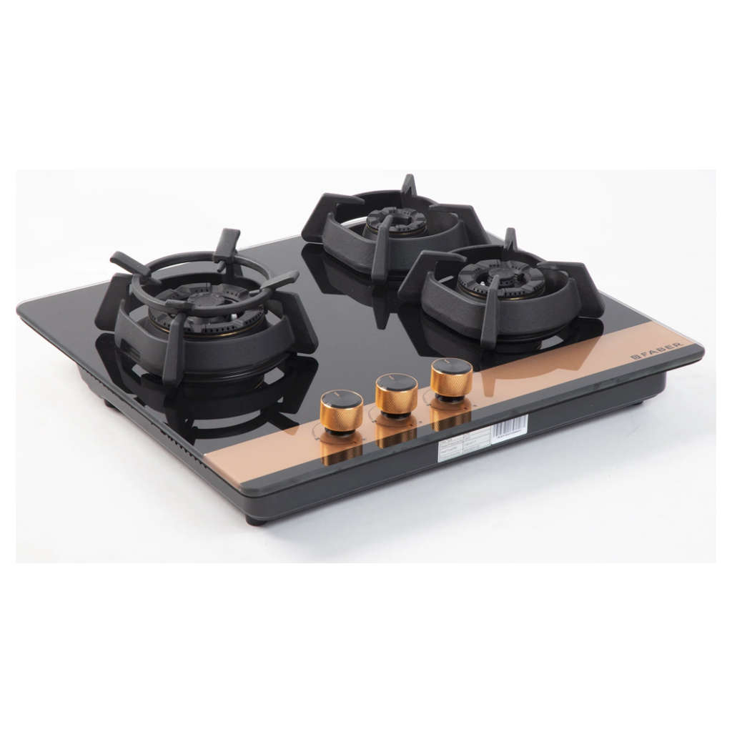 Faber Hob Utopia Pro Cooktop 3 Brass Burner HT 603 BR CI