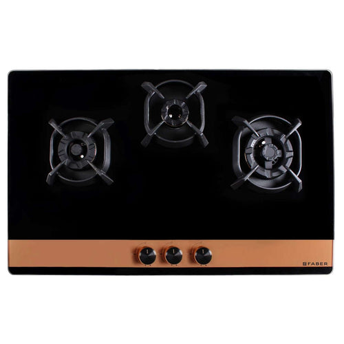 Faber Hob Utopia Pro Cooktop 3 Brass Burner HT 903 BR CI 