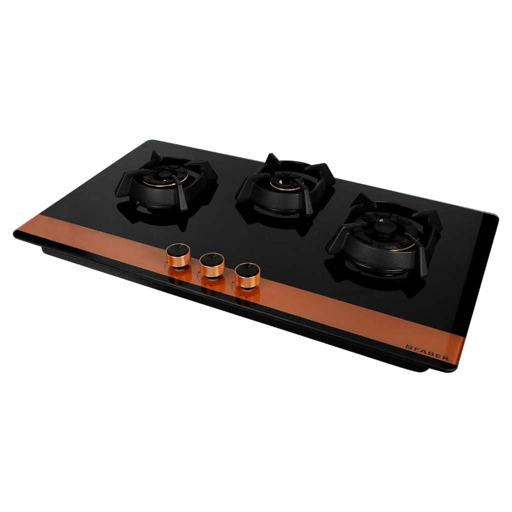 Faber Hob Utopia Pro Cooktop 3 Brass Burner HT 903 BR CI