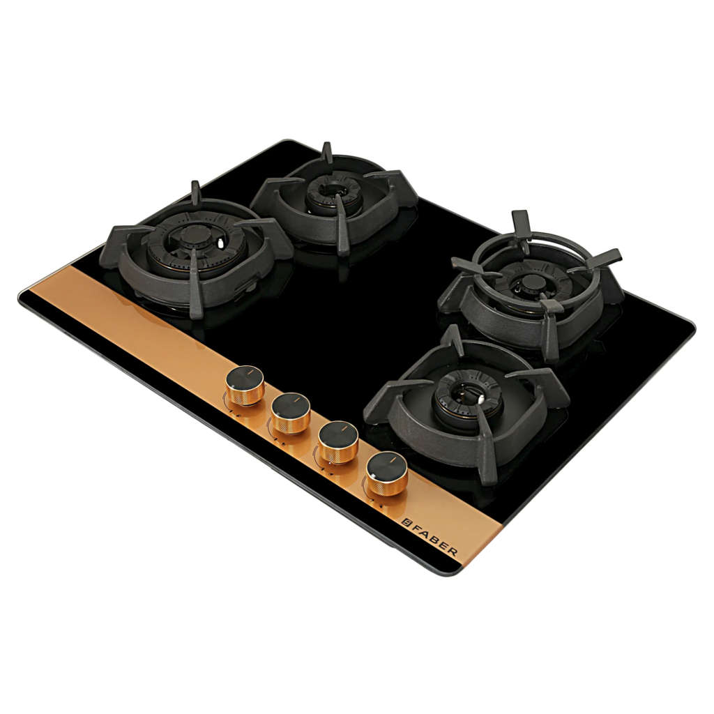 Faber Hob Utopia Pro Cooktop 4 Brass Burner HT 704 BR CI