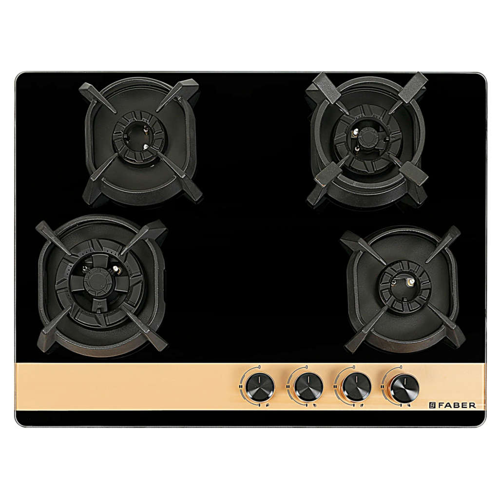 Faber Hob Utopia Pro Cooktop 4 Brass Burner HT 704 BR CI