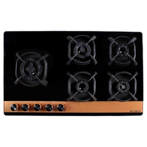 Faber Hob Utopia Pro Cooktop 5 Brass Burner HT 905 BR CI 