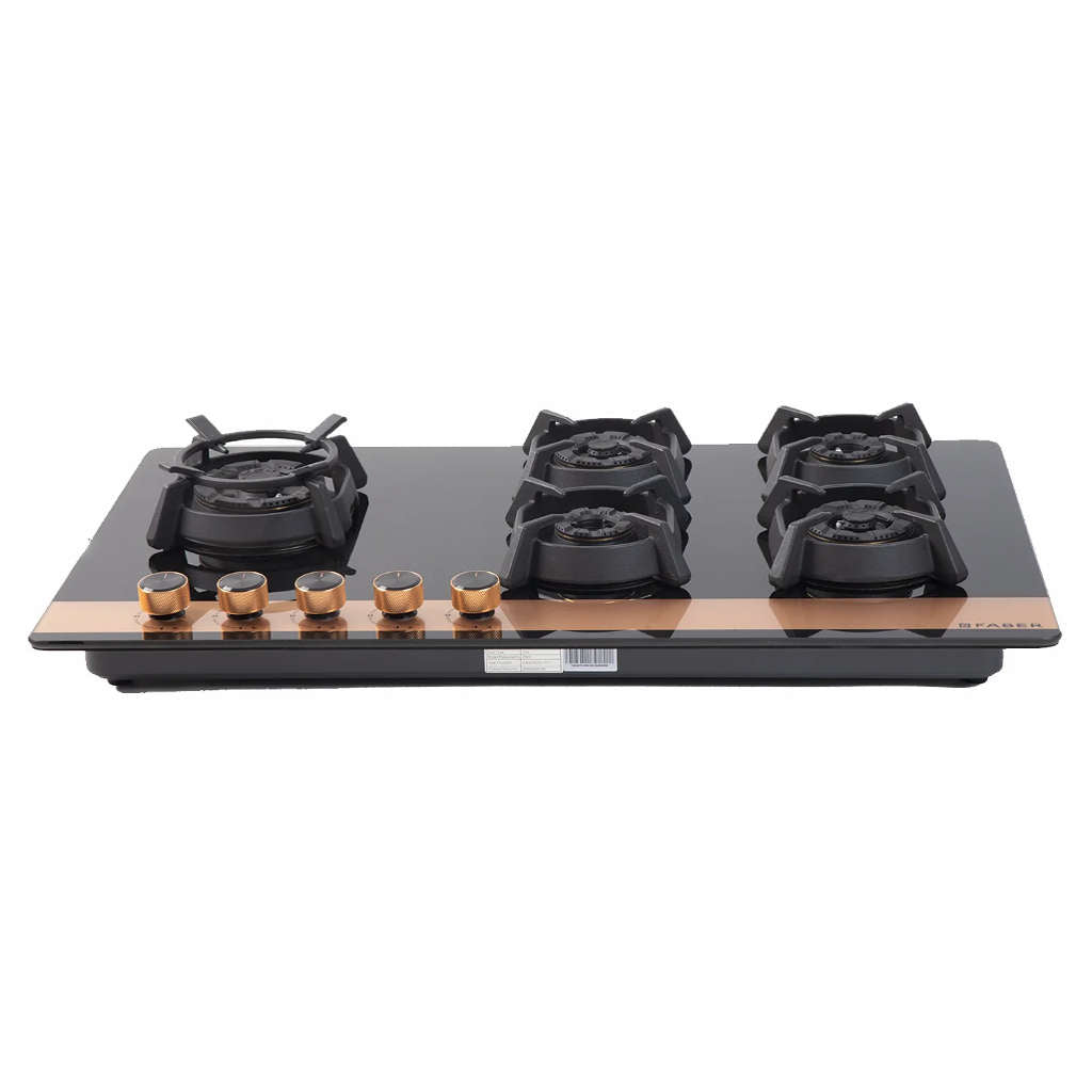 Faber Hob Utopia Pro Cooktop 5 Brass Burner HT 905 BR CI