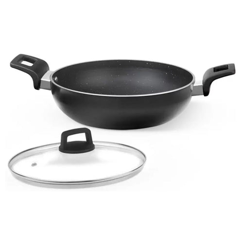 Borosil Granito Nonstick Induction Base Kadai With Lid 24 cm NSKD24GR08 