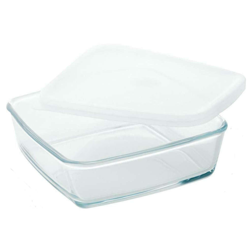 Borosil Square Baking Dish With Plastic Lid 800 ml IH22DH17180