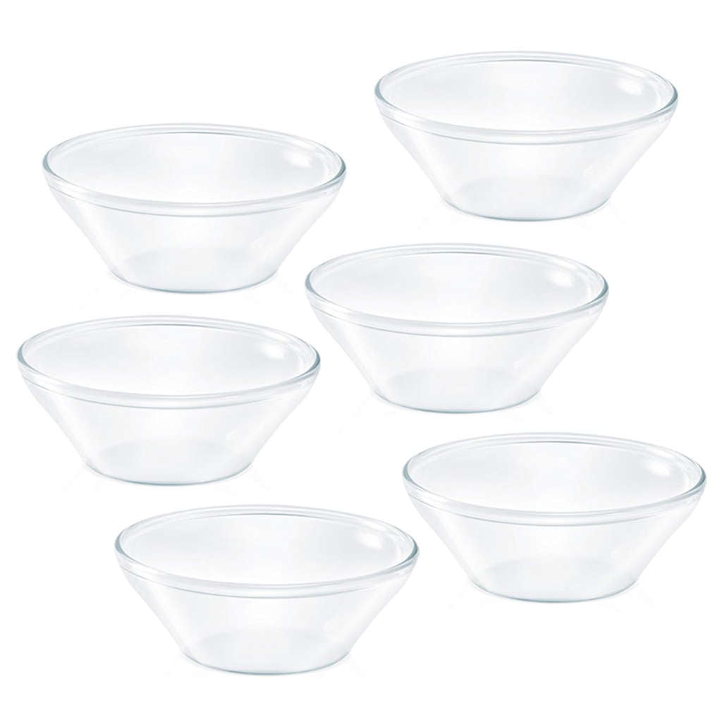 Borosil Venus Glass Katori Bowl Set Of 6 170 ml BVNASVGK170