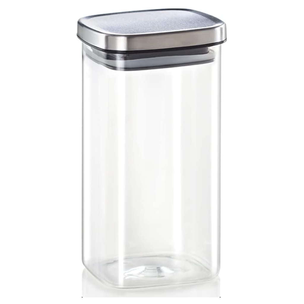 Borosil Classic Square Glass Storage Jar 1.4 Litre IJXCLSQJ1400