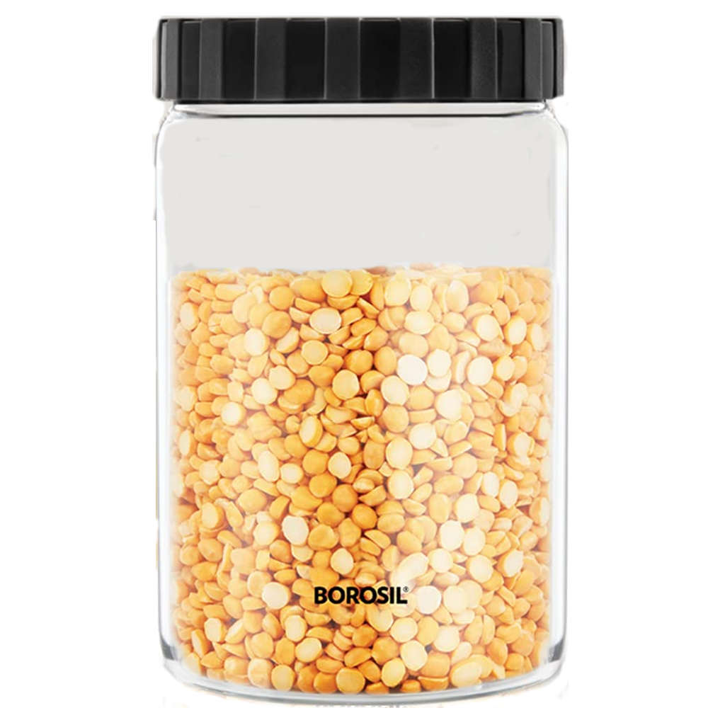 Borosil Endura Airtight Glass Storage Jar With PP Lid 900 ml BVVGJRPP900