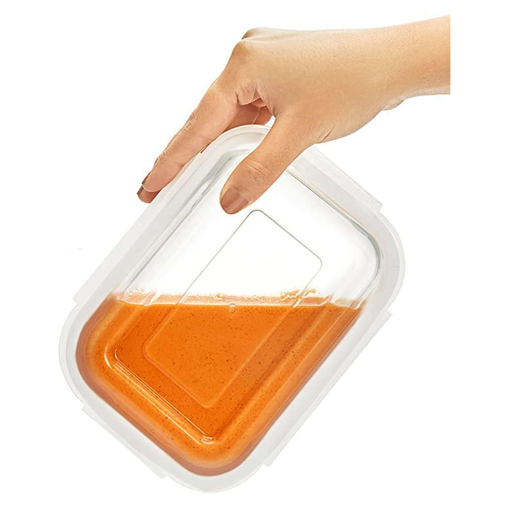 Borosil Klip N Store Rectangular Glass Storage Container 120ml IYRTHLS0150