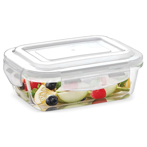 Borosil Klip N Store Rectangular Glass Storage Container 370ml ICYGCHLS370 