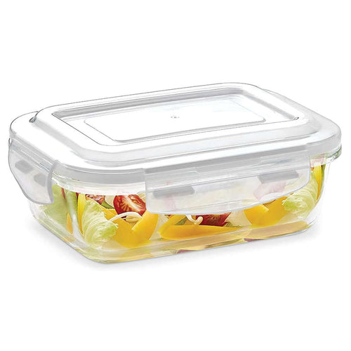 Borosil Klip N Store Rectangular Glass Storage Container 640ml ICYGCHLS640 