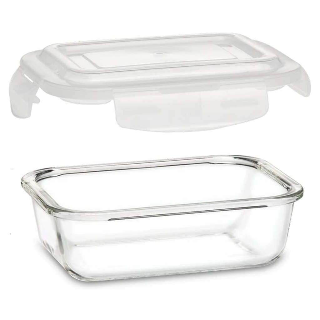 Borosil Klip N Store Rectangular Glass Storage Container 640ml ICYGCHLS640