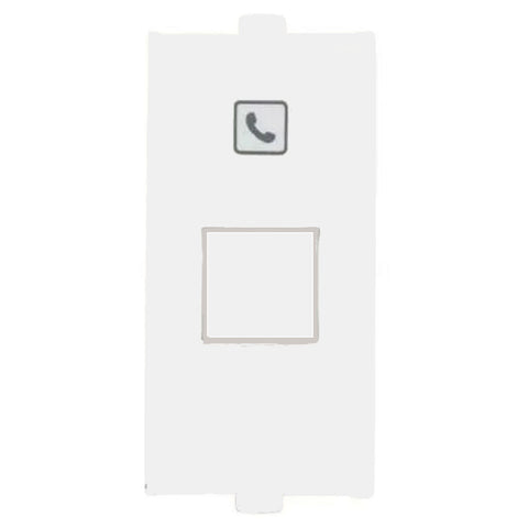 Anchor Tiona RJ11 Single Telephone Jack With Shutter 1 Module 86450 