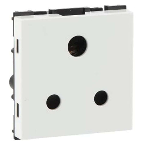 Crabtree Murano 6 A 3 Pin Shuttered Socket With ISI Marking White ACUKXXW063 