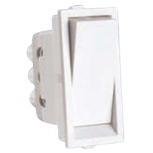 Orbit Express Modular Series Rocker 10A Flat 1 Way Switch 1 Module White 1411-A 