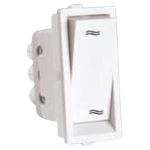 Orbit Express Modular Series Rocker 10A Flat 2 Way Switch 1 Module White 1411-B 