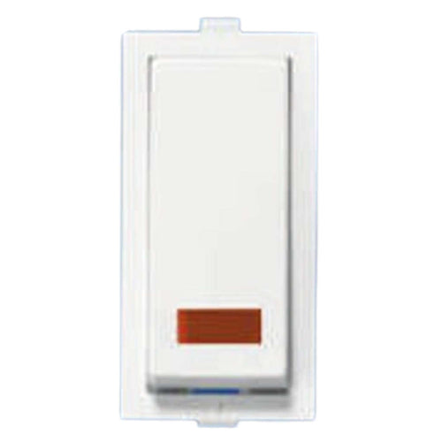 Orbit Express Modular Series Rocker 10A 1 Way Switch With Indicator White 1414 