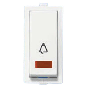 Orbit Express Modular Series Rocker 10A Bell Push Switch With Indicator White 1415 