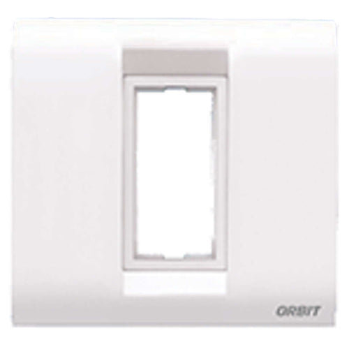 Orbit Express Modular Series Metal Box Cover Plate 1 Module White 1501 