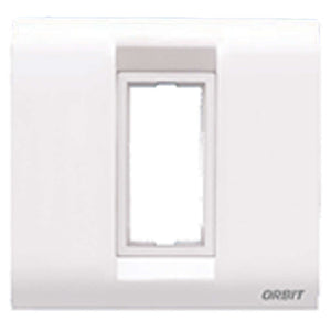 Orbit Express Modular Series Metal Box Cover Plate 1 Module White 1501 