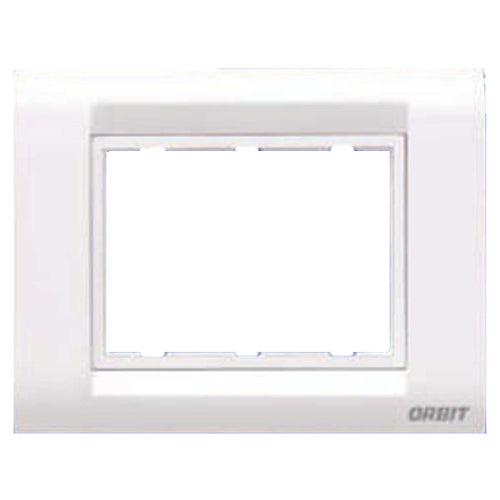 Orbit Express Modular Series Metal Box Cover Plate 3 Module White 1503 