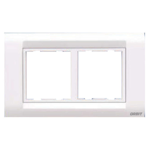 Orbit Express Modular Series Metal Box Cover Plate 4 Module White 1504 