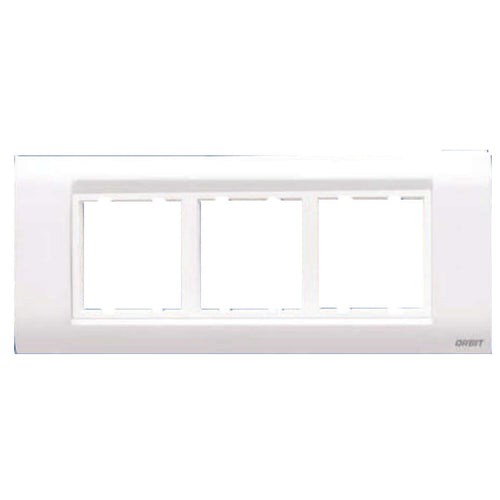 Orbit Express Modular Series Metal Box Cover Plate 6 Module White 1505 