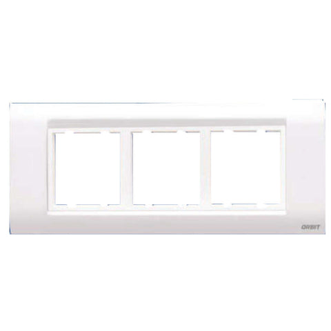 Orbit Express Modular Series Metal Box Cover Plate 6 Module White 1505 