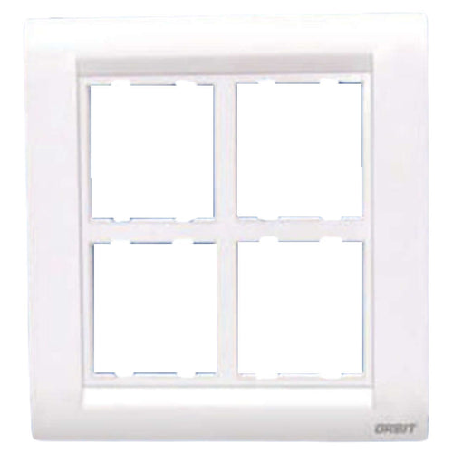 Orbit Express Modular Series Metal Box Square Cover Plate 8 Module White 1507 