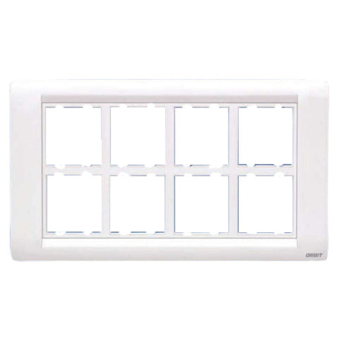 Orbit Express Modular Series Metal Box Cover Plate 16 Module White 1509 